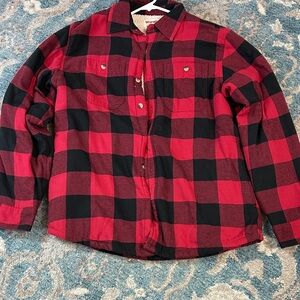 Wrangler Red and Black Plaid Shirt